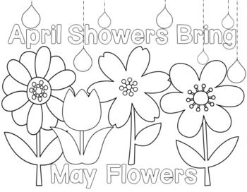 April showers bring may flowers printable may flowers flower crafts preschool april showers