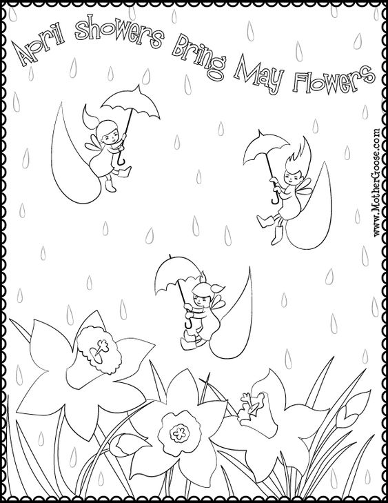 April showers bring may flowers spring coloring pages coloring pages may flowers