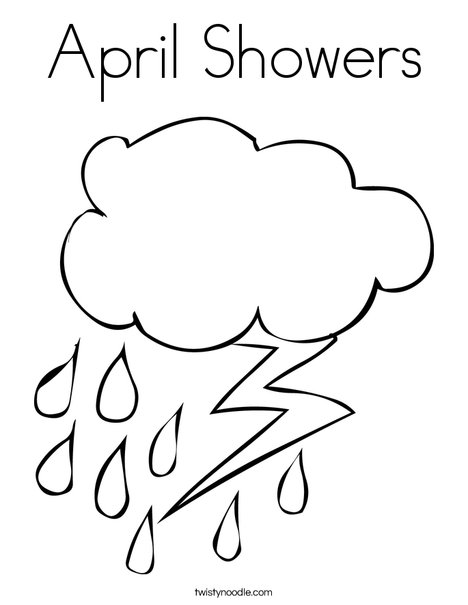 April showers coloring page