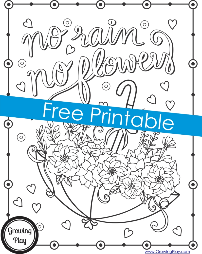 April showers coloring pages