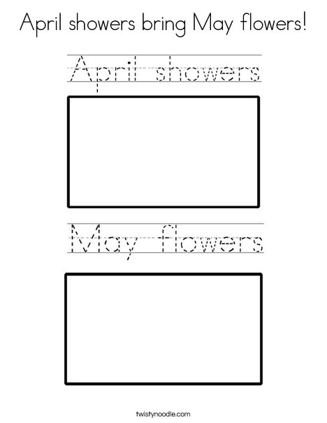 April showers bring may flowers coloring page