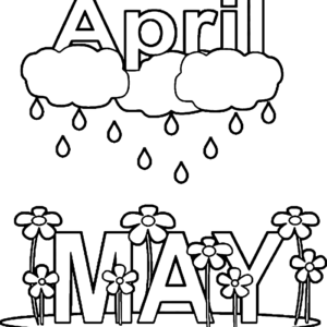 April coloring pages printable for free download