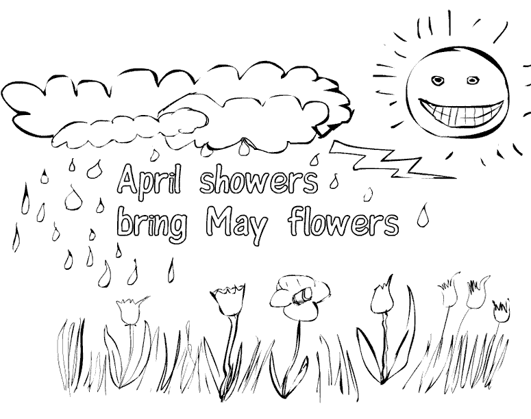 April coloring pages