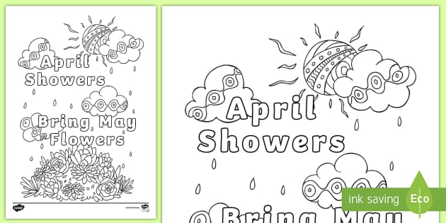 April showers bring may flowers mindfulness louring page