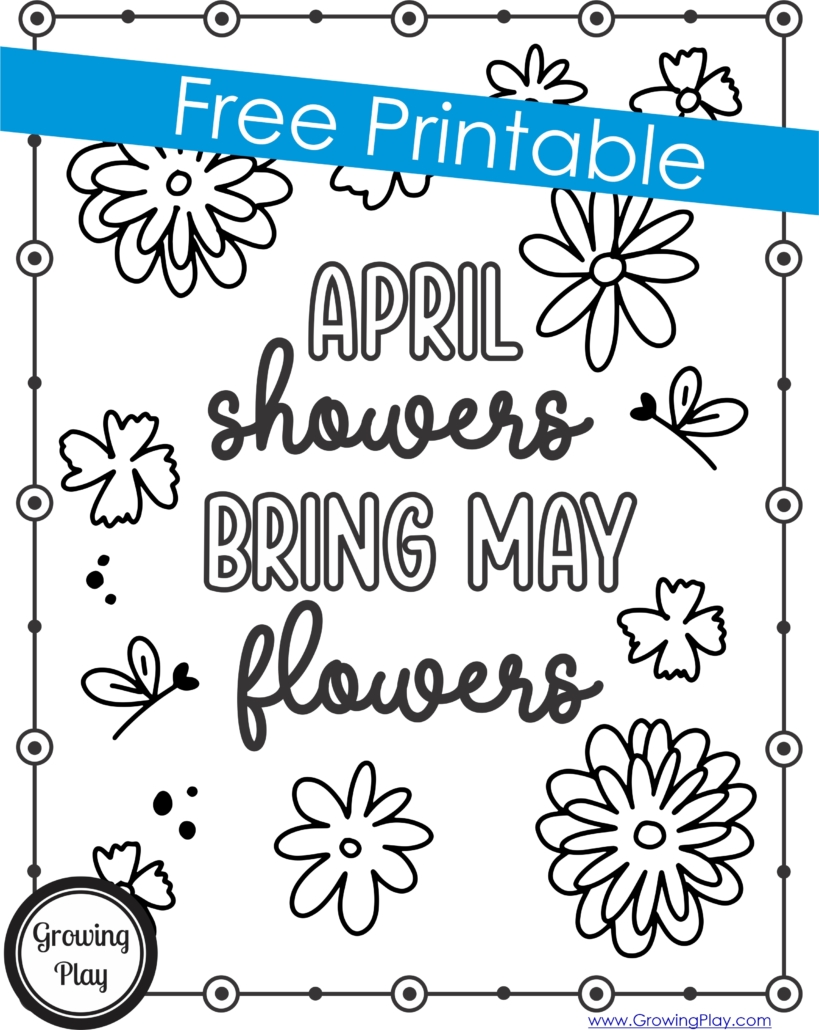 April showers coloring pages