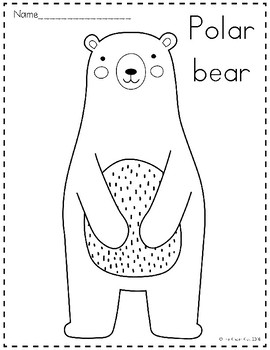 Arctic animals coloring pages by the kinder kids tpt