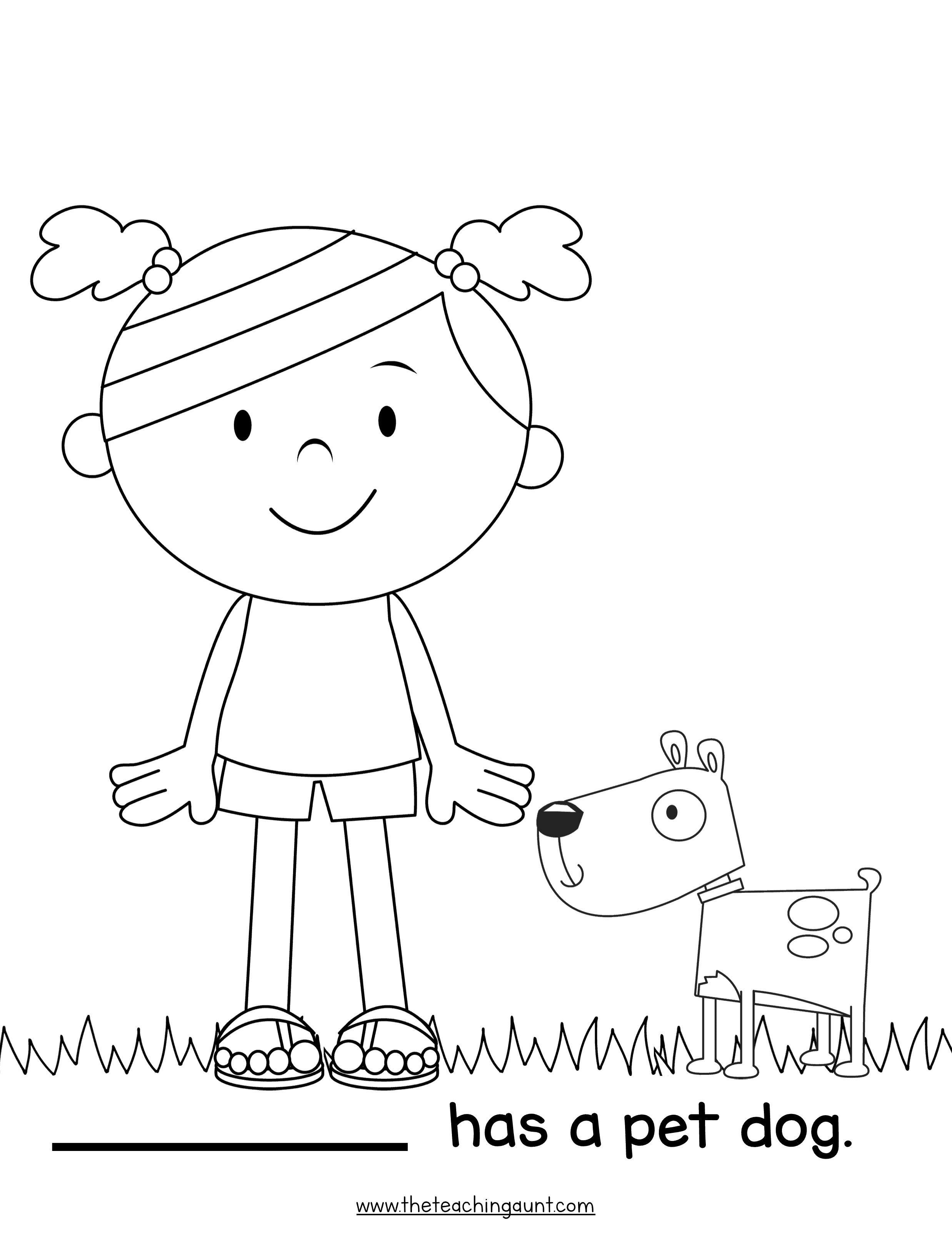 Simple coloring pages for kids