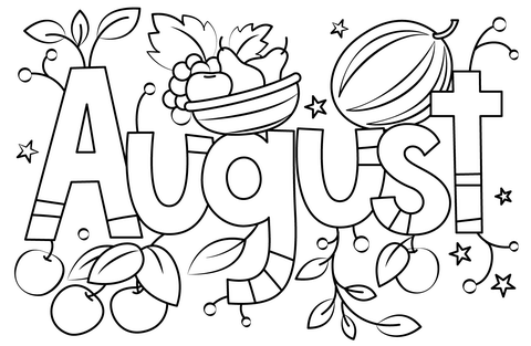 August coloring page free printable coloring pages