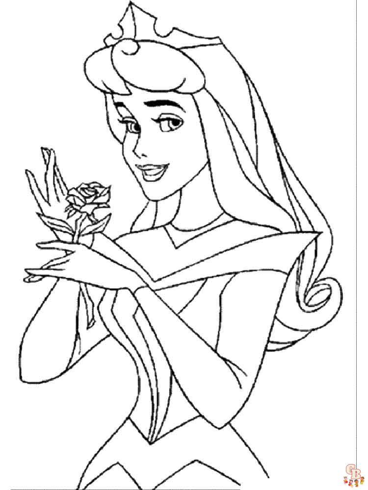 Free printable princes aurora coloring pages for kids