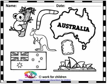 Printable australia day coloring pages for kids by work for children