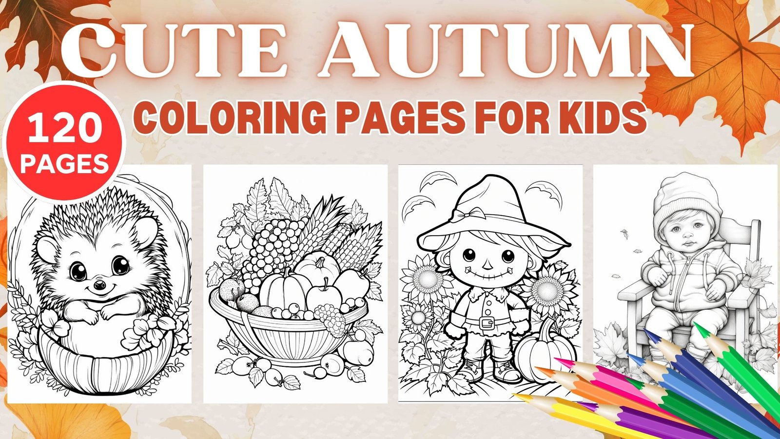 Free cute autumn loring pages for kids