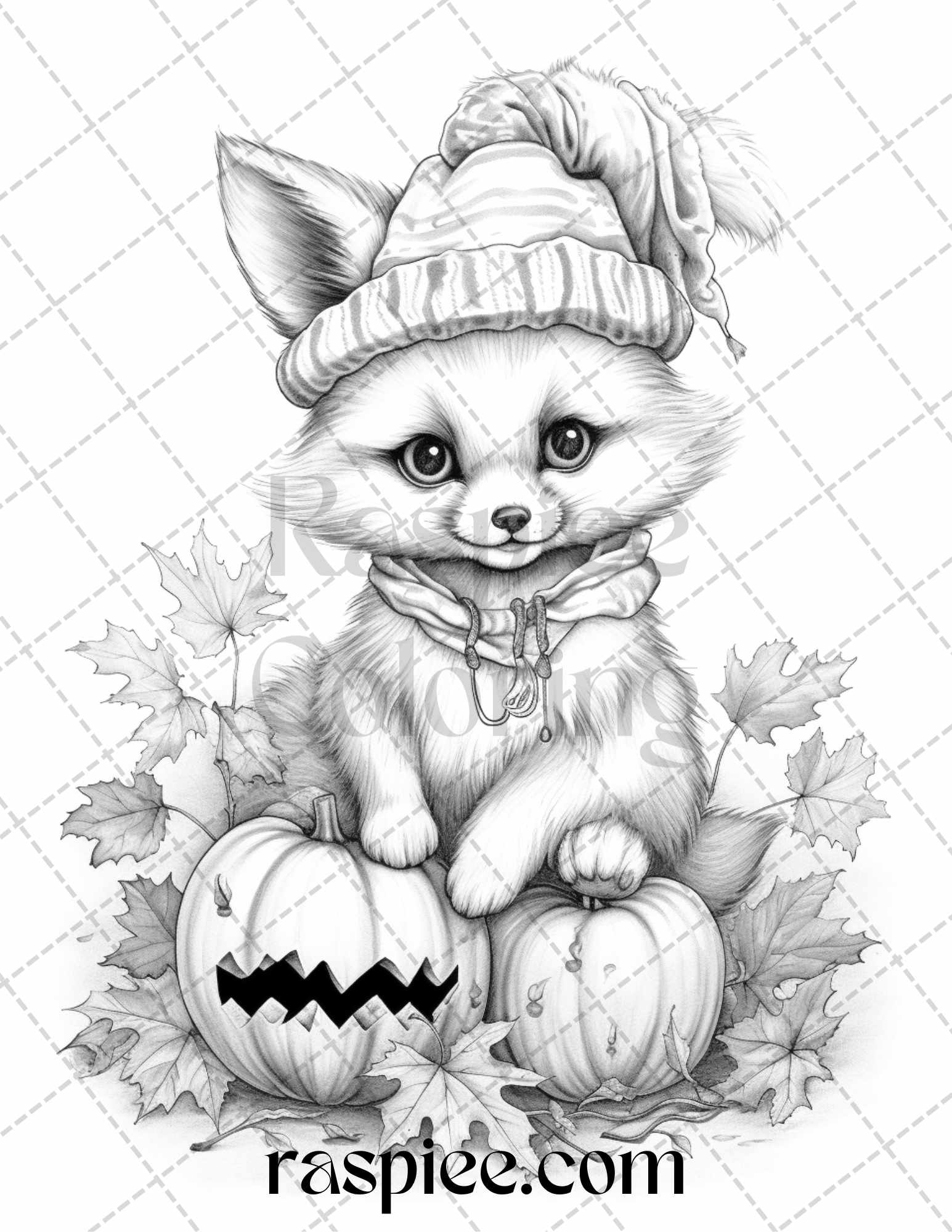 Cute fall animals grayscale coloring pages printable for adults and â coloring