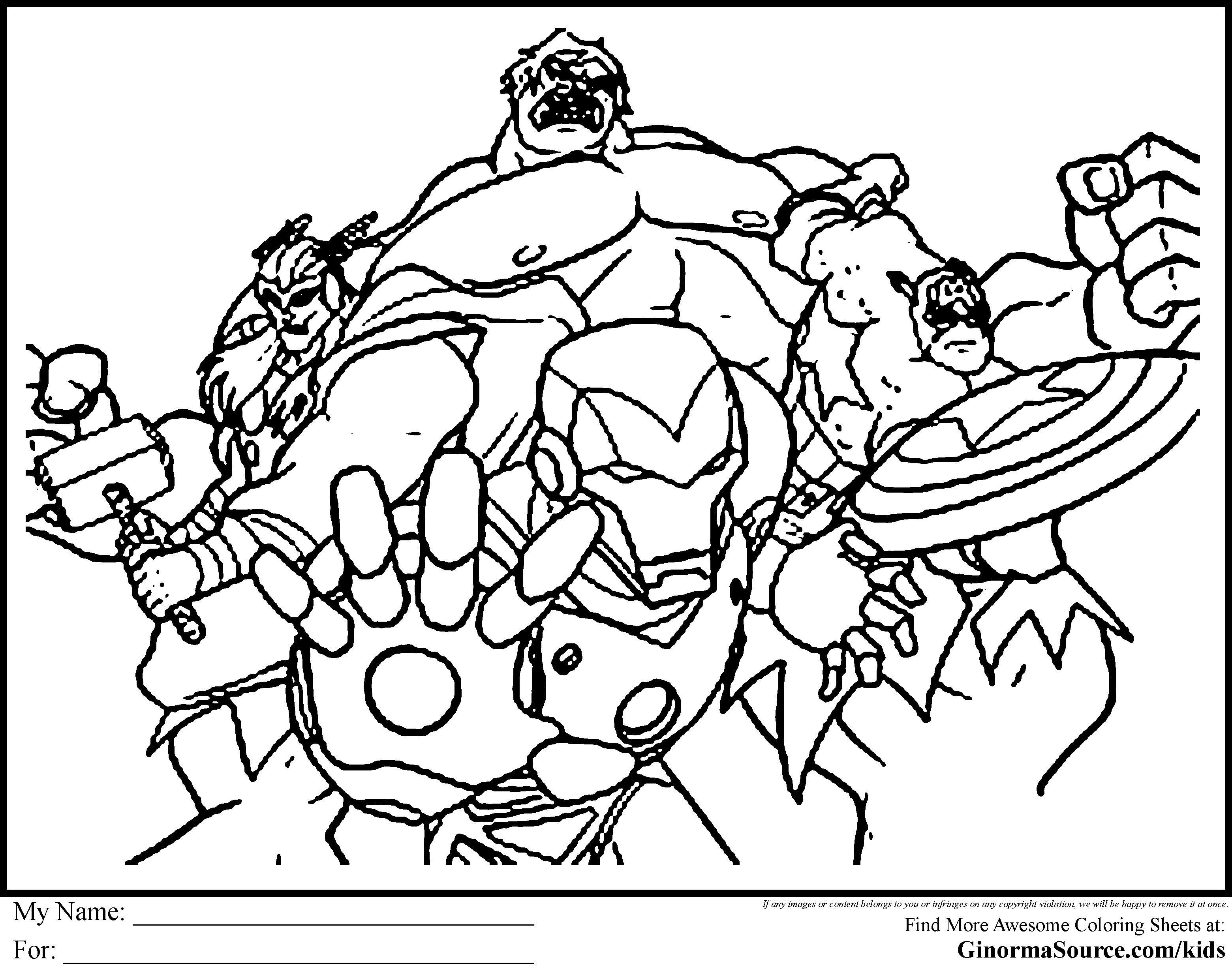 Avengers coloring pages for kids coloring pages