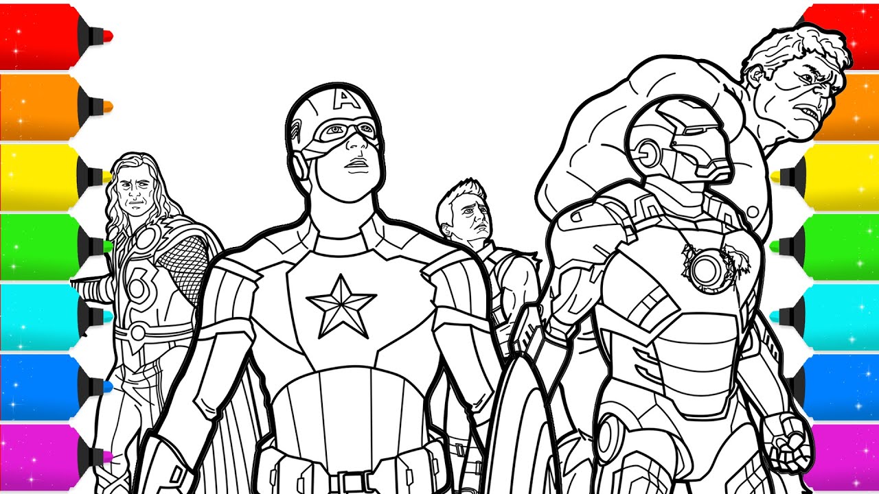 The avengers superhero coloring pages