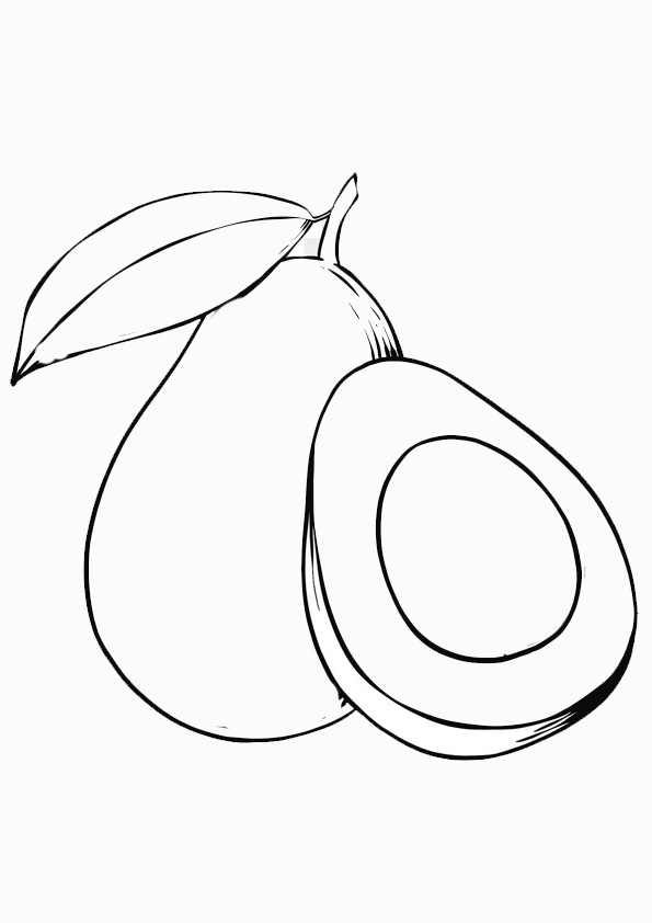 Coloring pages printable avocado coloring pages for kids