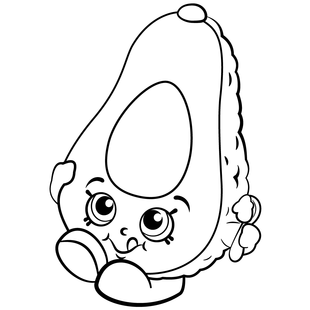 Avocado coloring pages