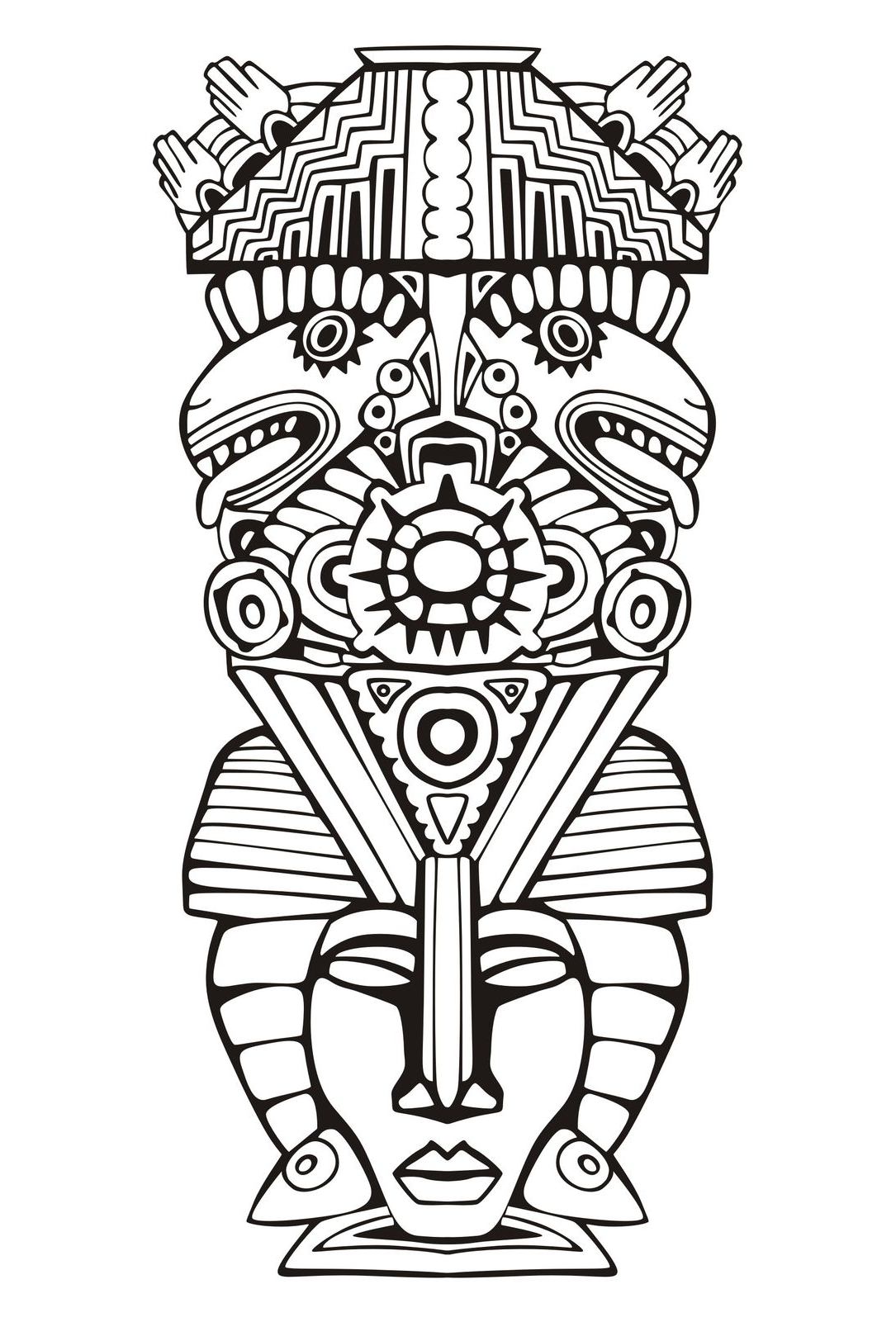 Totem inspiration inca mayan aztec