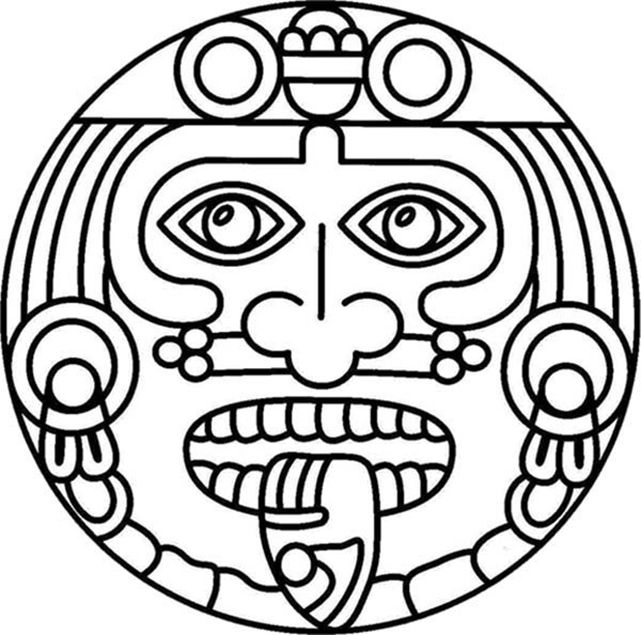 Aztec coloring pages