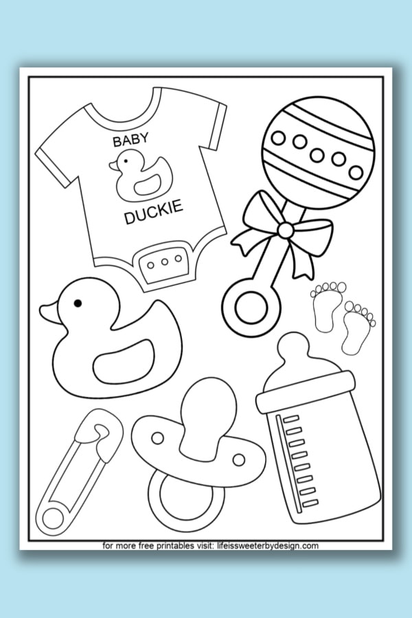 Baby coloring pages