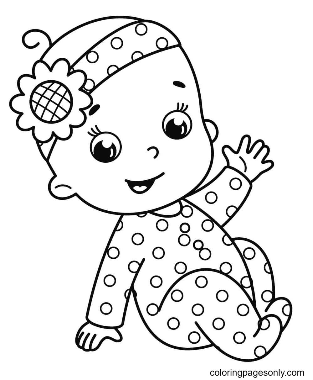 Baby coloring pages printable for free download