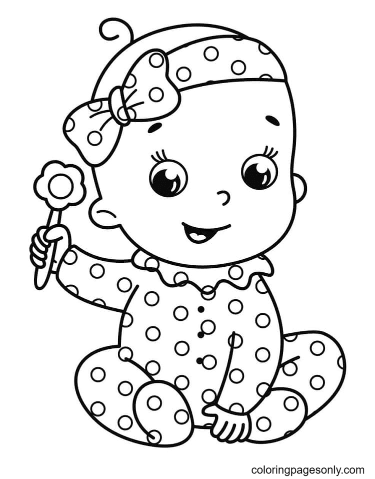 Baby coloring pages printable for free download