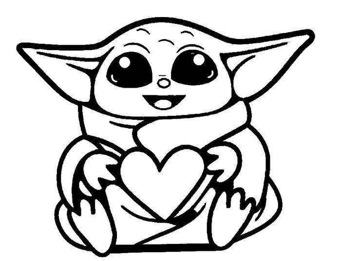 Baby yoda coloring pages