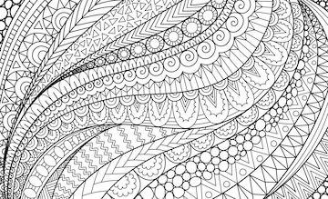 Premium vector abstract line art for background adult coloring book coloring page illustration