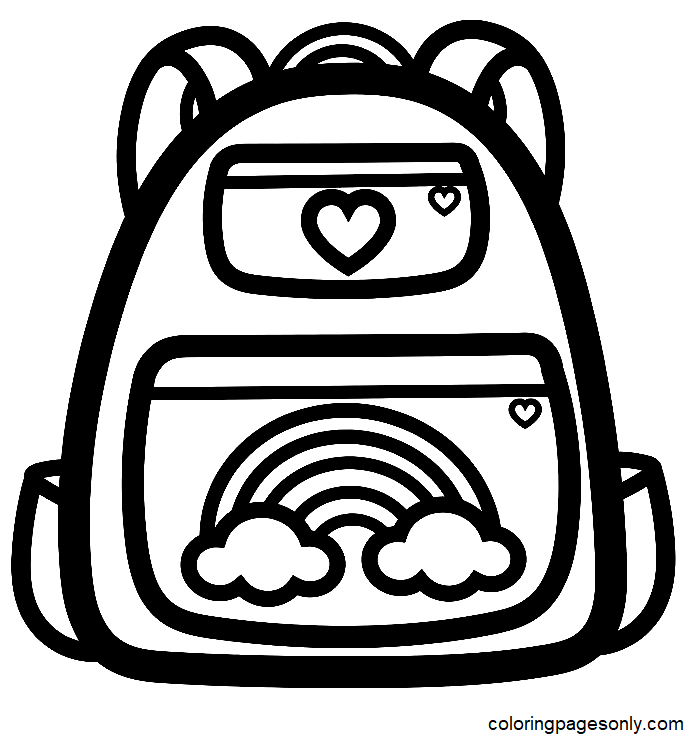 Backpack coloring pages printable for free download