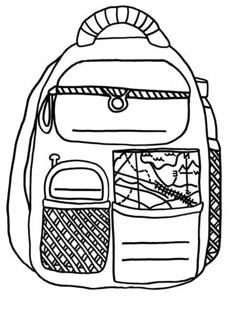 Backpack image hd coloring page