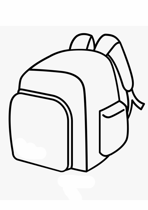 Coloring pages printable backpack school bag coloring page