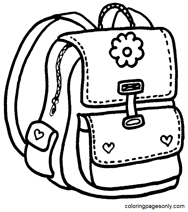 Backpack coloring pages printable for free download