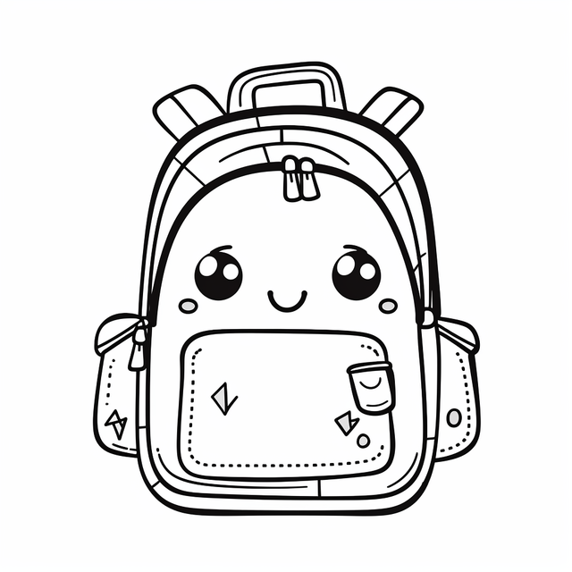 Cute little backpack coloring page outline sketch drawing vector wing drawing backpack drawing ring drawing png and vector with transparent background for free download