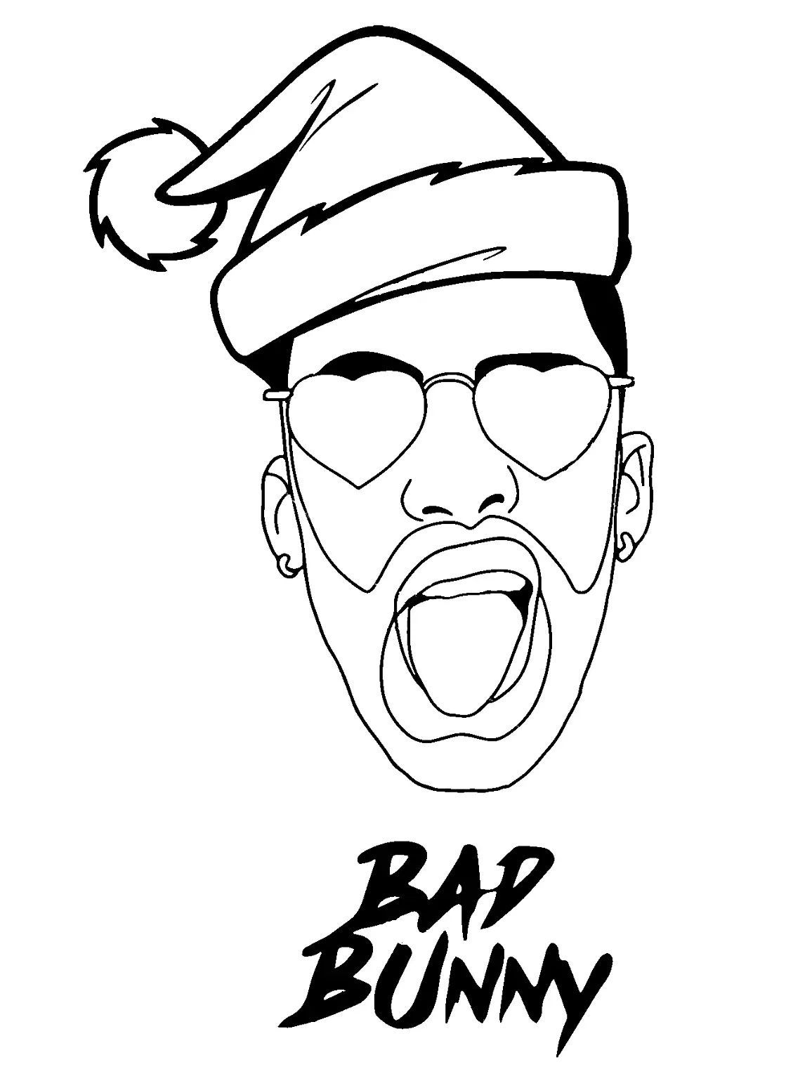 Cool bad bunny coloring pages pdf