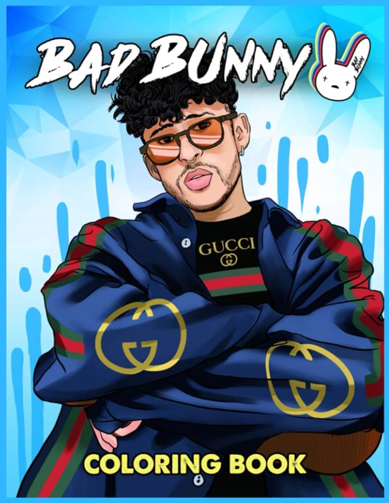 Bad bunny coloring book bad bunny color wonder creativity adult coloring books for men and women unofficial high quality vilas adam books