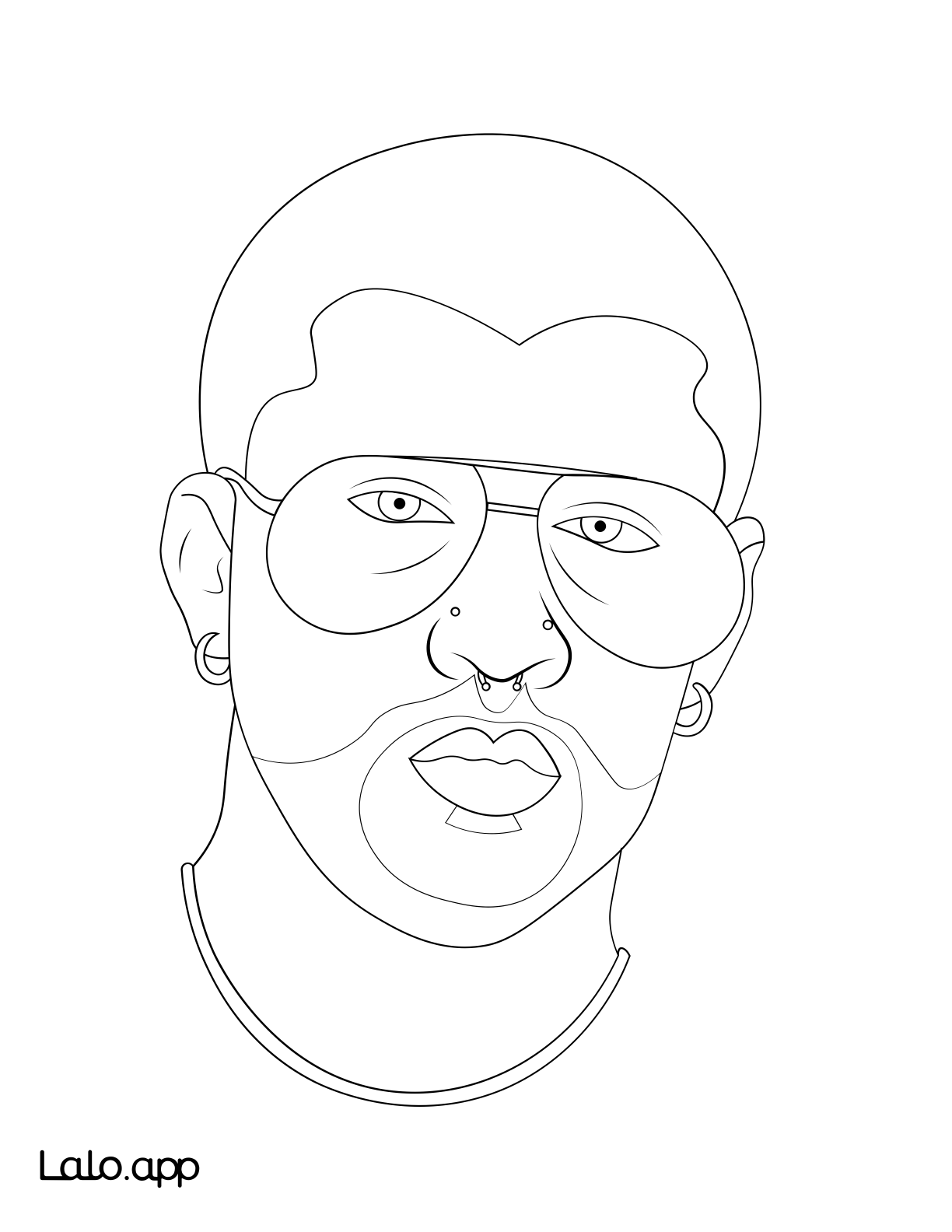 Bad bunny free printable coloring sheets