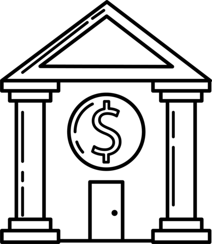 Bank coloring page free printable coloring pages