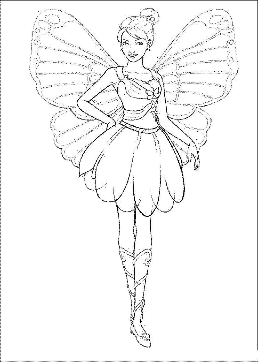 Online coloring pages coloring page fairy barbie barbie download print coloring page