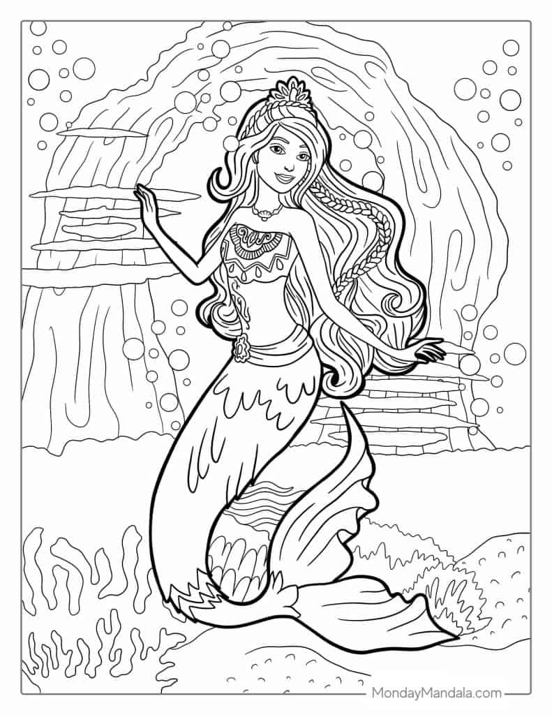 Barbie coloring pages free pdf printables