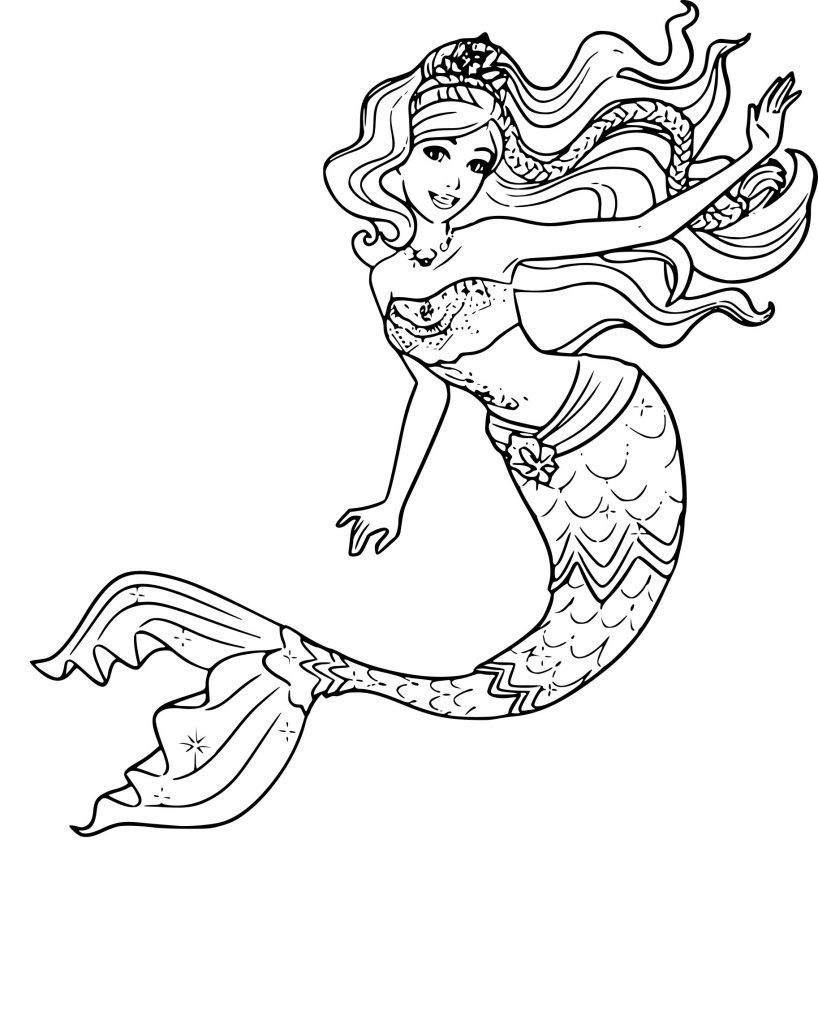 Barbie mermaid coloring pages