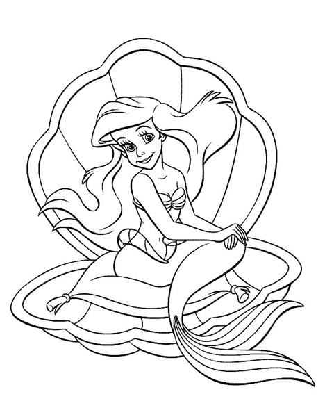 Ariel a mermaid tale coloring pages team colors