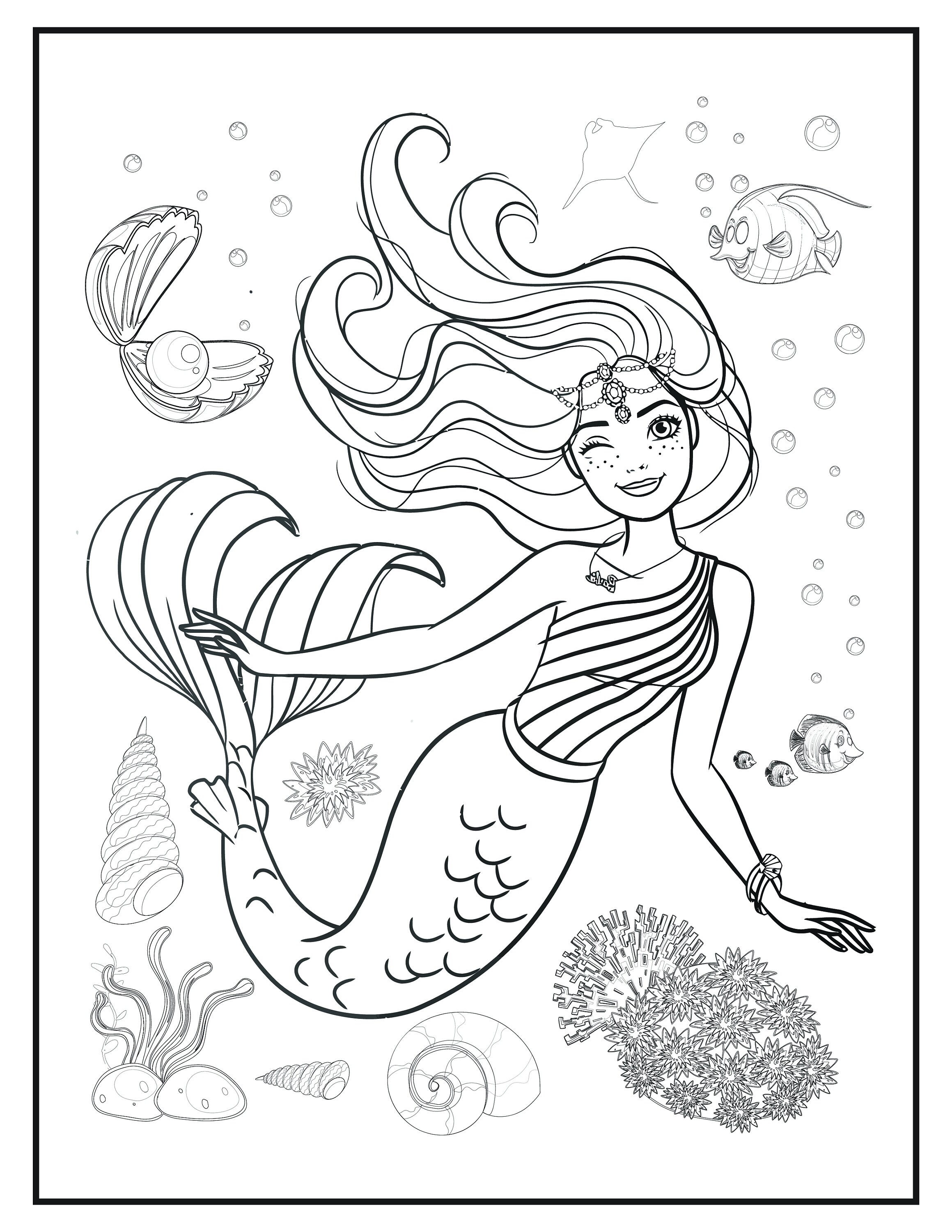 Mermaid coloring pages