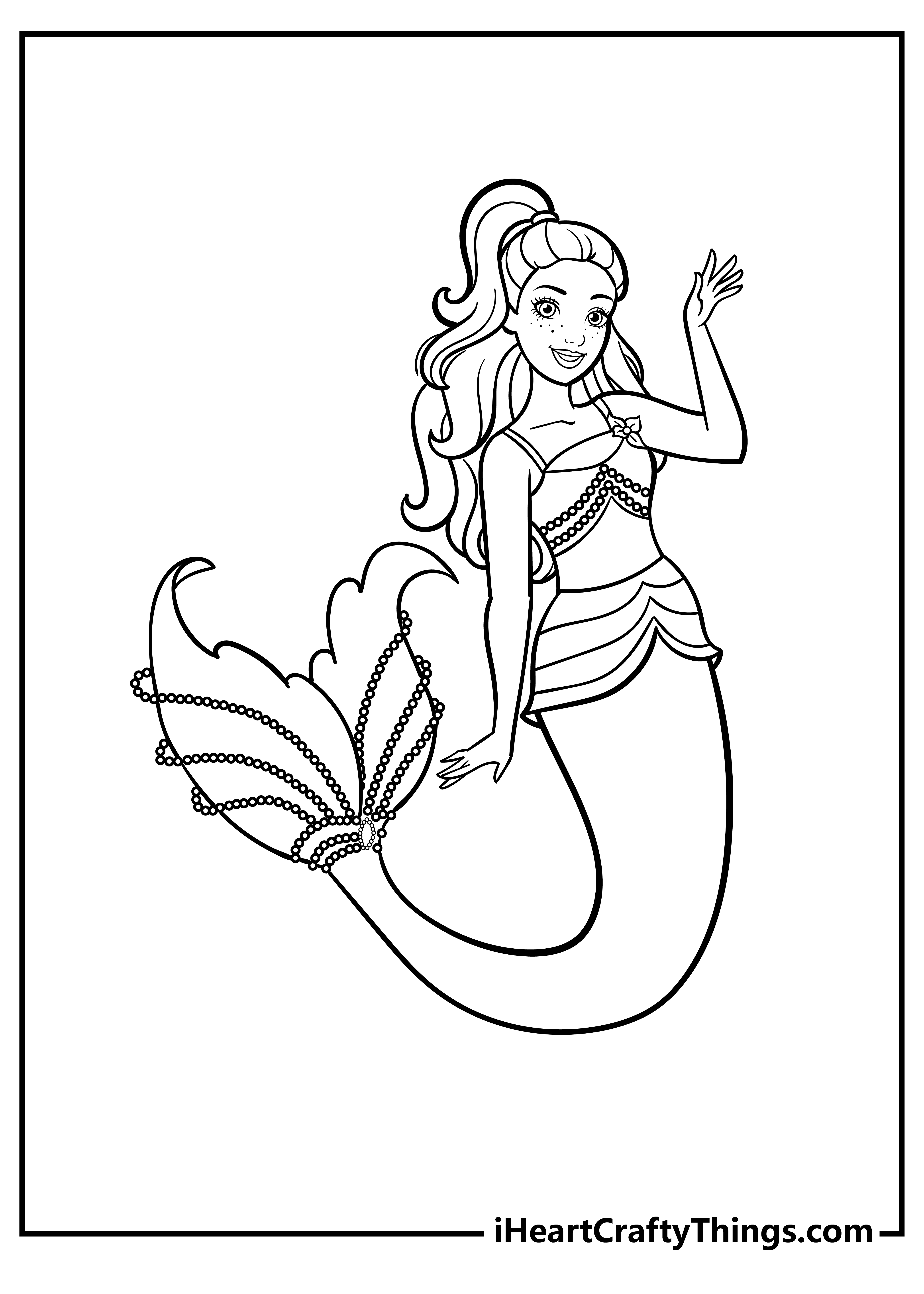 Barbie mermaid coloring pages free printables