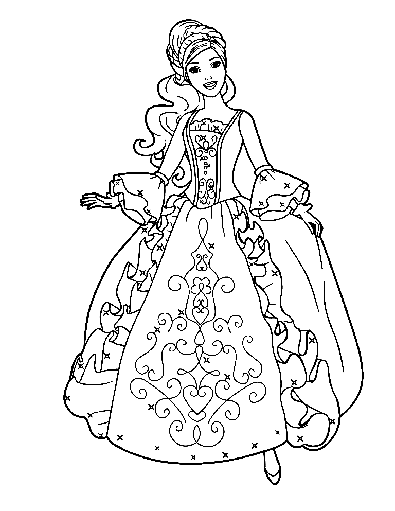 Barbie coloring pages printable for free download