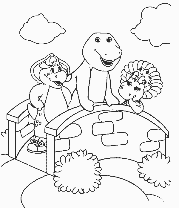 Best barney coloring pages for kids