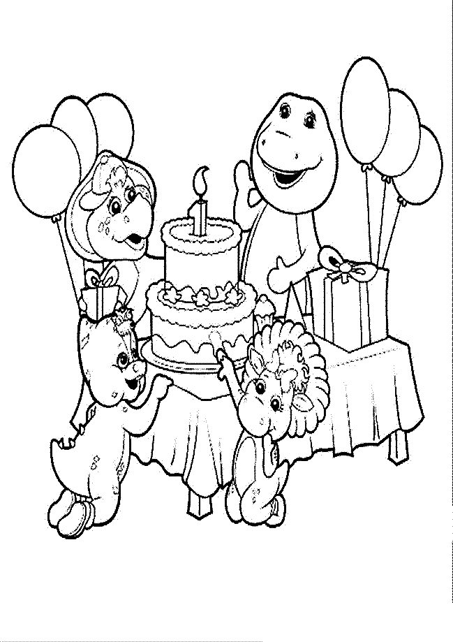 Barney and friends coloring pages printable for free download