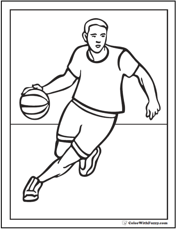 Basketball coloring pages customize and print pdfs