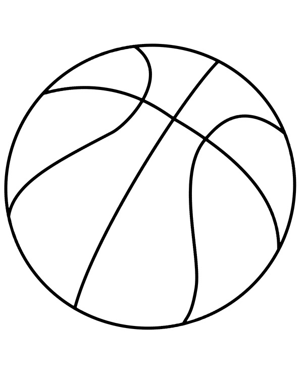 Ball for basketball coloring page