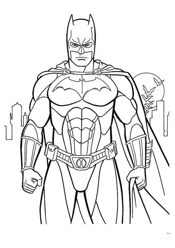 Coloring pages printable batman coloring page