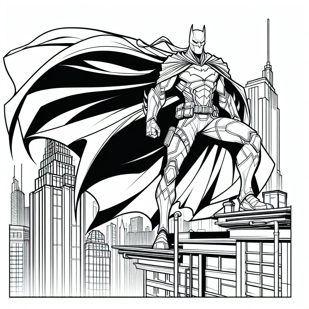 Batman coloring pages â custom paint by numbers