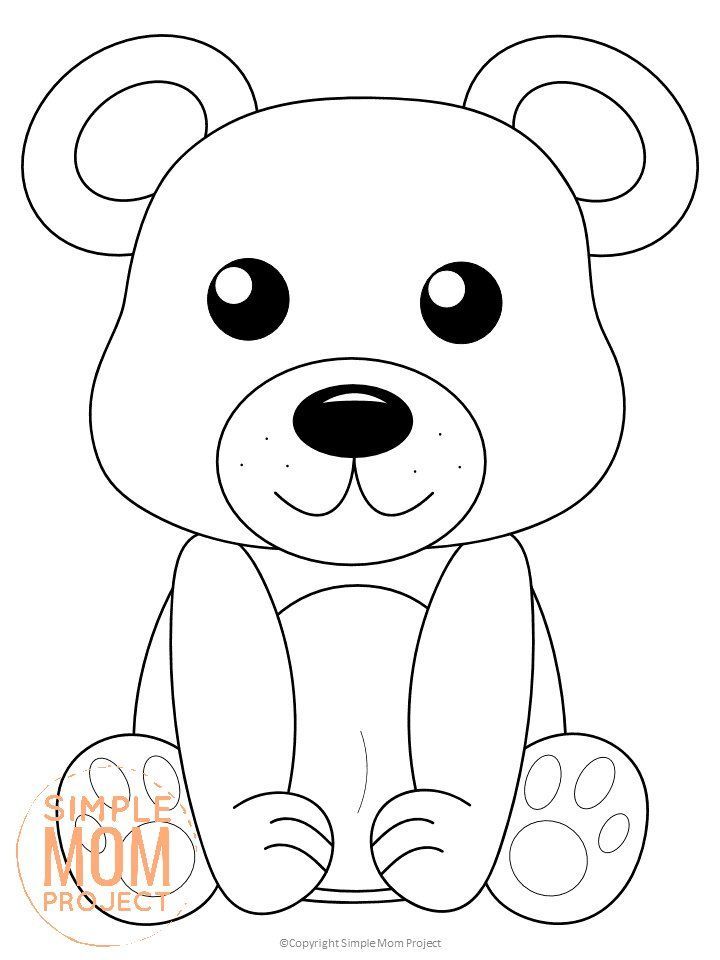 Free printable woodland bear coloring page for kids bear coloring pages teddy bear coloring pages woodland animals